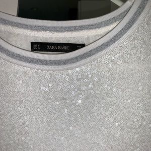 White Sequin Mini Dress